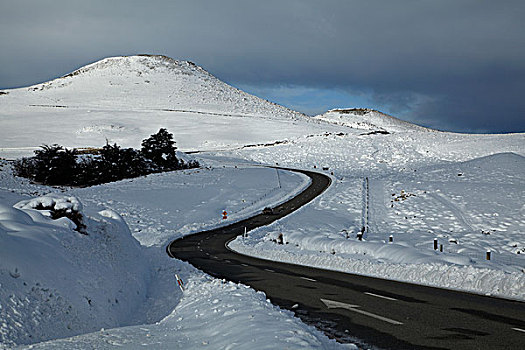 公路,冬天,奥塔哥,南岛,新西兰