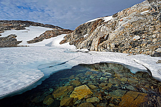 湖,冰河,半岛,格陵兰东部,格陵兰
