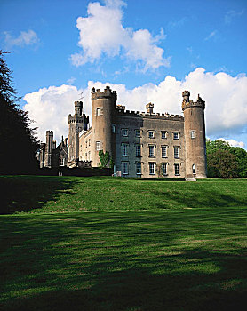 城堡,爱尔兰,17世纪,牢固,房子