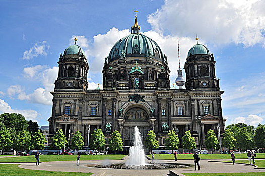 柏林大教堂,公园,柏林,德国,欧洲
