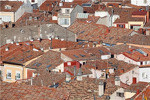 屋顶,城市,布尔戈斯,卡斯蒂利亚,西班牙