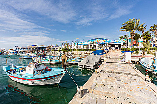 渔船,港口,码头,胜地,城镇,塞浦路斯