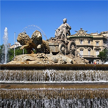 雕塑,马德里,喷泉