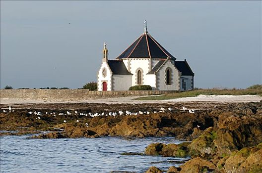 法国,莫尔比昂省,半岛,小教堂
