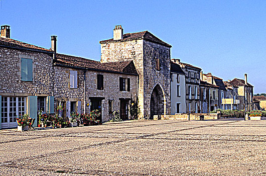 法国,阿基坦,佩里戈尔,蒙帕济耶,中世纪,乡村,13世纪