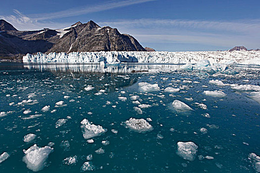 冰河,大,峡湾,靠近,格陵兰