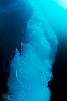 挪威,斯瓦尔巴特群岛,水下视角,结冰,冰山,北方,靠近,纬度