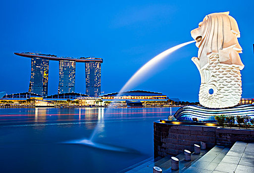 新加坡鱼尾狮和金沙酒店