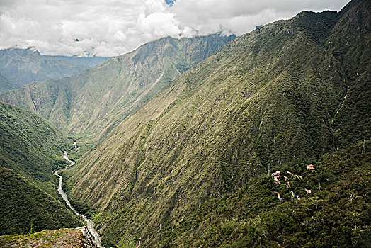 俯视图,山谷,印加古道,印加,秘鲁,南美