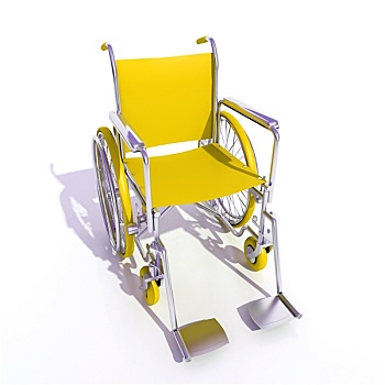 黄色,轮椅