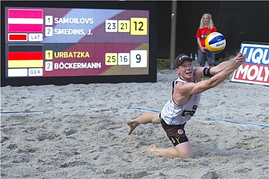 沙滩排球,德国,团队,拉脱维亚,1-2岁