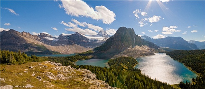 山,湖,全景