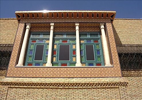 突尼斯,托泽尔,宫殿,色调,玻璃窗