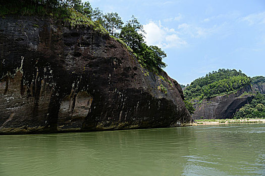 漂亮,风景,山,河,夏天