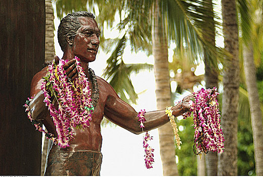 雕塑,瓦胡岛,夏威夷,美国