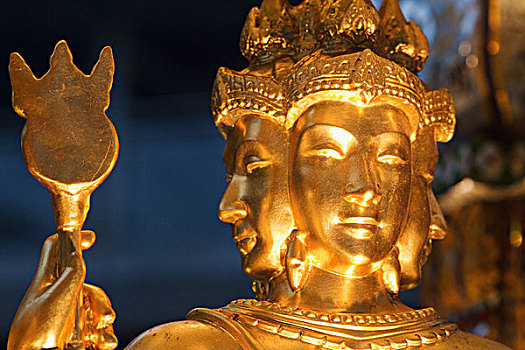 雕塑,印度教,佛,泰国,庙宇,神祠,曼谷