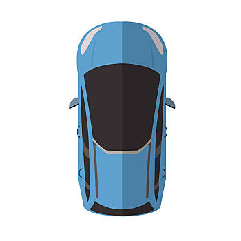 俯视,风景,隔绝,汽车,矢量,插画