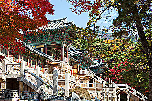 建筑,佛教寺庙,佛国寺,庆州,韩国