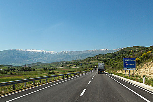 新,道路,阿尔巴尼亚,欧洲