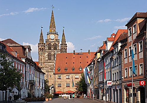市政厅,中间,弗兰克尼亚,巴伐利亚,德国,欧洲