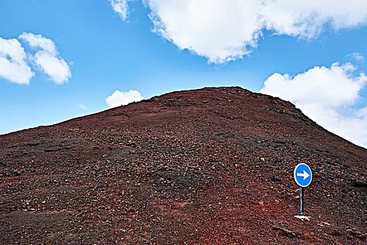 交通标志,火山地貌