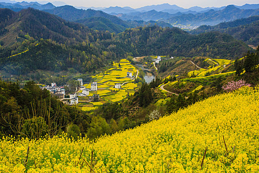 春日石潭田园风光