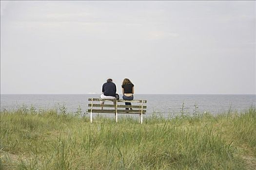 伴侣,堤岸,波罗的海,海滩,阿尔贝克海滨,乌瑟多姆岛,梅克伦堡州,德国,欧洲