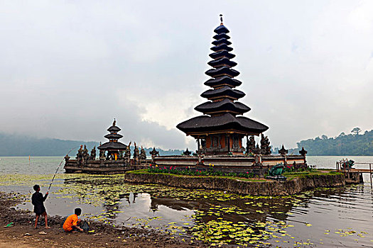 庙宇,岸边,布拉坦湖,故事,北方,巴厘岛,印度尼西亚,东南亚