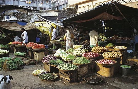 市场,菜摊,印度,亚洲