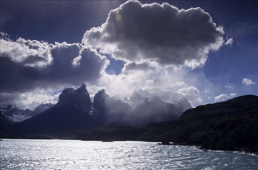 智利,巴塔哥尼亚,托雷德裴恩国家公园,裴赫湖