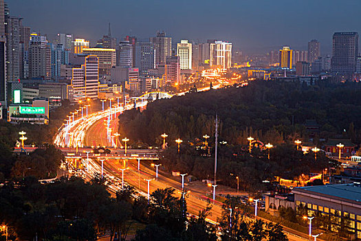 新疆乌鲁木齐城市夜景