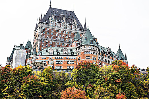 秋天的加拿大魁北克芳堤娜城堡