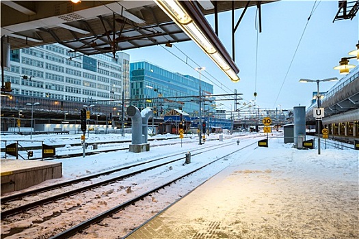 斯德哥尔摩,中央火车站,站台