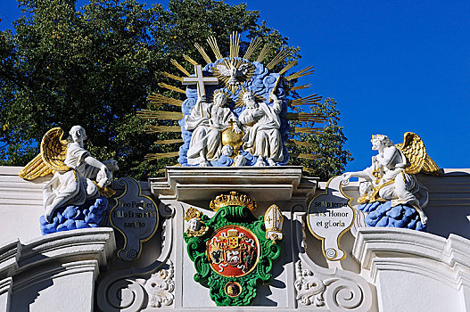 盾徽,门口,主教管区,财富,大教堂,历史,中心,萨克森,德国,欧洲