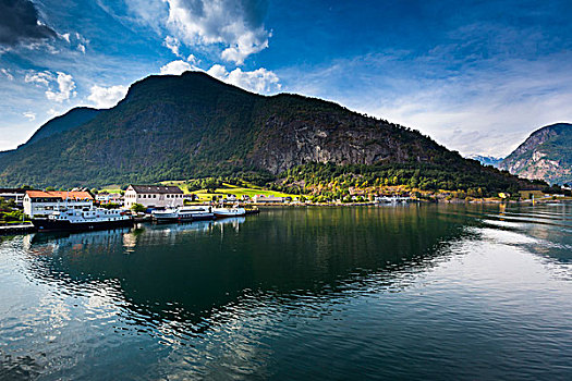 风景,湾,松恩峡湾,松奥菲尔当纳,西部,挪威