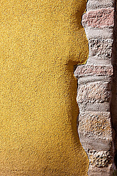 黄色,墙壁彩绘,边缘