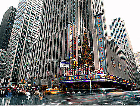 无线电城音乐厅,圣诞节,纽约,美国
