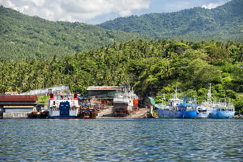 渔船,印度尼西亚,港口,苏拉威西岛