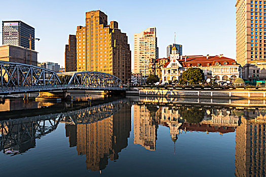 上海苏州河城市风光