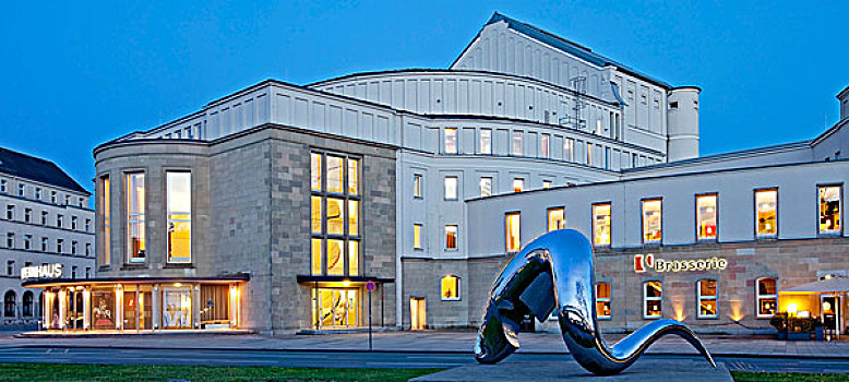 剧院,雕塑,乌帕塔尔,贝尔吉施地区,北莱茵威斯特伐利亚,德国,欧洲