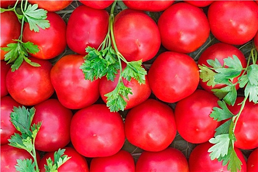 成熟,西红柿,鲜明,红色,小,尺寸