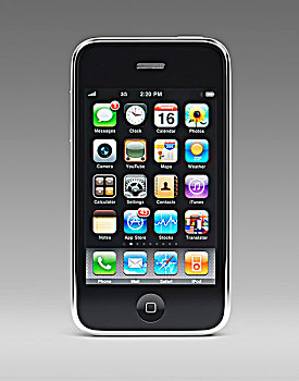 苹果,苹果手机,智能手机,展示,显示屏,隔绝,灰色背景,高,品质,照相