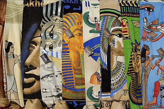 纪念品,毛巾,围巾,图坦卡蒙,面具,埃及,神,场景