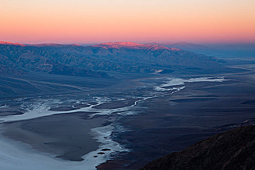 景色,日出,死亡谷国家公园,加利福尼亚,美国