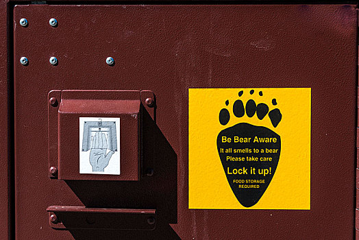 熊,安全,垃圾桶,大台顿国家公园,怀俄明,美国,北美