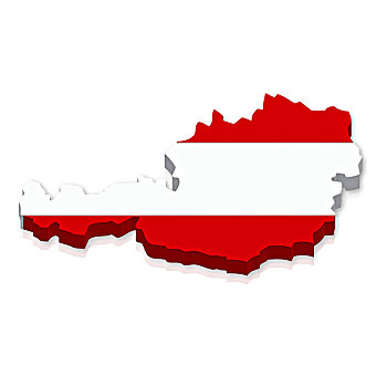 轮廓,旗帜,奥地利