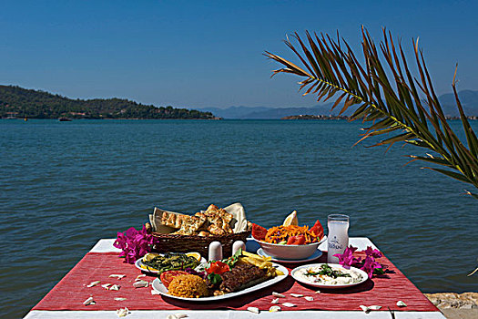 特色,土耳其,食物,远眺,海洋