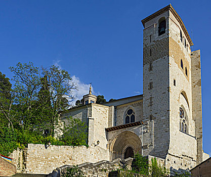 牢固,教堂,佩特罗,11世纪,纳瓦拉,西班牙,欧洲