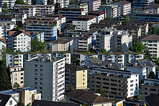 区域,摩天大楼,瑞士,欧洲