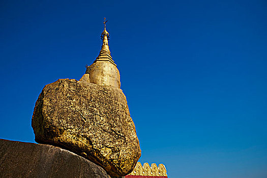 金岩石佛塔,缅甸,亚洲